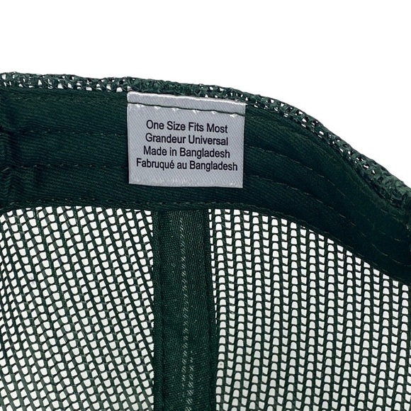 Bass Pro Shops Dark Green Printed Logo Trucker Mesh Hat Snapback Closure NEW - Picture 9 of 10